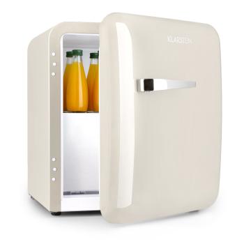 Klarstein Audrey, mini frigider, clasa de eficiență energetică A+, congelator, LED, bej 
