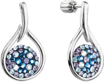 Evolution Group Cercei din argint atemporali cu cristale Swarovski 31305.3 Blue