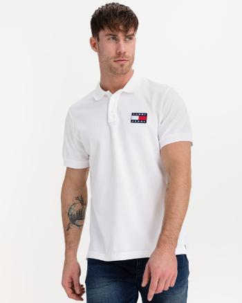 Tommy Jeans Badge Polo Tricou Alb