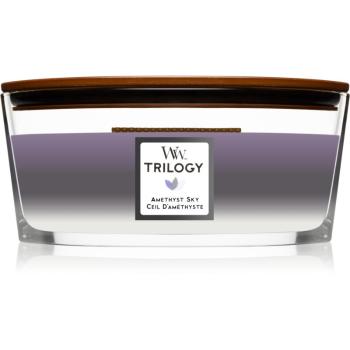 Woodwick Trilogy Amethyst Sky lumânare parfumată 453,6 g