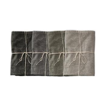 Set 4 șervețele textile Linen Couture Cool Grey, lățime 40 cm