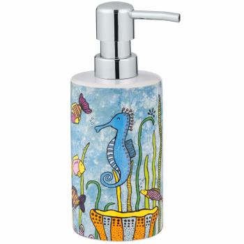 Dozator de săpun din ceramică Wenko Ocean Rollin Art , 360 ml