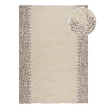 Covor crem țesut manual din amestesc de lână 120x170 cm Minerals Border – Flair Rugs