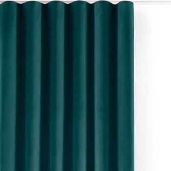 Draperie în culoarea petrolului dimout (semi-opacă) din catifea 265x270 cm Velto – Filumi