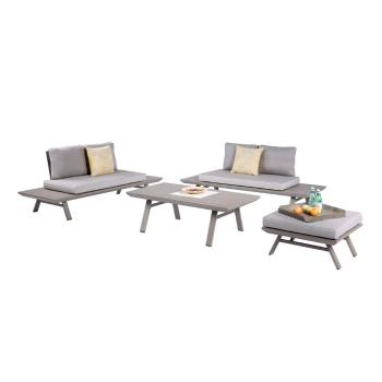 Set mobilier de grădină, construcție din aluminiu Garden Pleasure Celia, gri