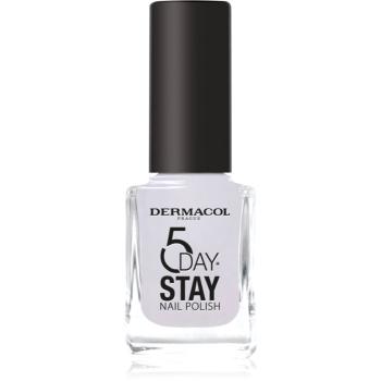 Dermacol 5 Day Stay lac de unghii cu rezistenta indelungata culoare 59 Mermaid White 11 ml