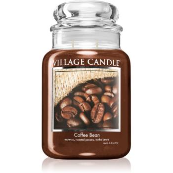 Village Candle Coffee Bean lumânare parfumată  (Glass Lid) 602 g