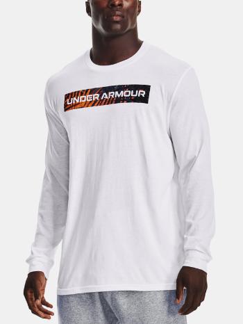 Under Armour UA Wordmark Print Fill SS Tricou Alb