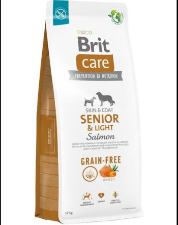 BRIT Care Grain-free Senior&amp;Light Hrana pentru caini seniori, cu somon 12 kg