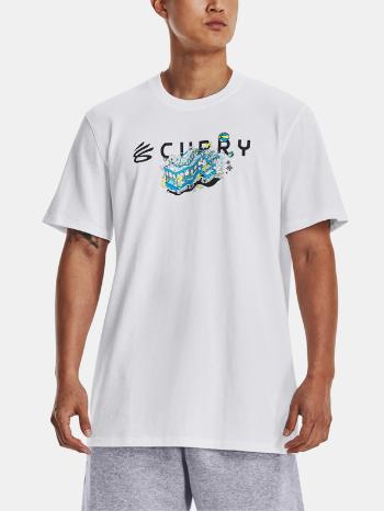 Under Armour UA Curry Trolly Hvyweight Tricou Alb