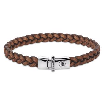 Rebel&Rose Brățară din piele maro Small Braided Raw Cognac RR-L0171-S 19 cm