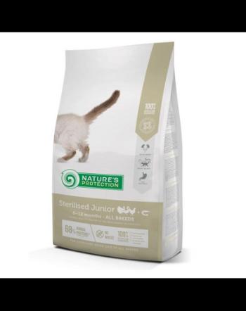 NATURES PROTECTION Sterilised Junior Poultry with Krill All Breed Cat 2 kg Hrana uscata pisoi sterilizati, cu krill si pasare