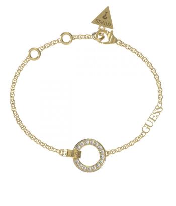 Guess ElegantBrățară elegantă placată cu aur Circle Lights JUBB03162JWYG S: 14,5 - 18,5 cm