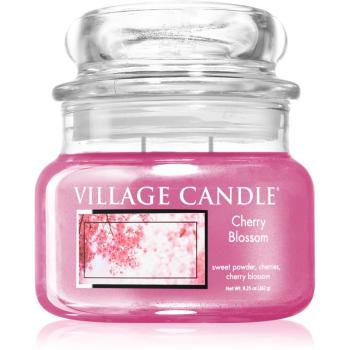 Village Candle Cherry Blossom lumânare parfumată  (Glass Lid) 262 g