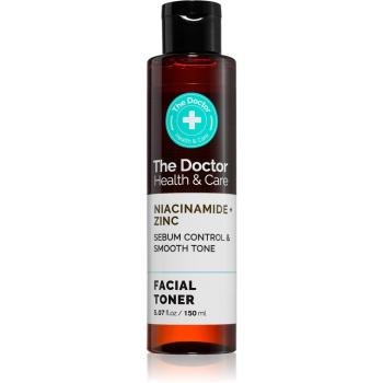 The Doctor Niacinamide + Zinc Sebum Control & Smooth Tone tonic pentru curățare, cu efect de matifiere 150 ml