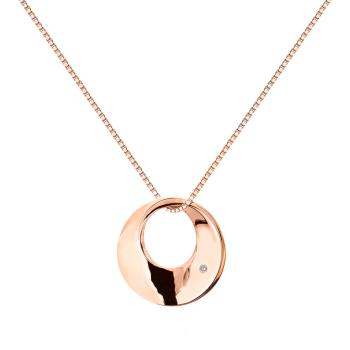 Hot Diamonds Colier elegant bronz cu diamant Elegant DP788 (lanț, pandantiv)