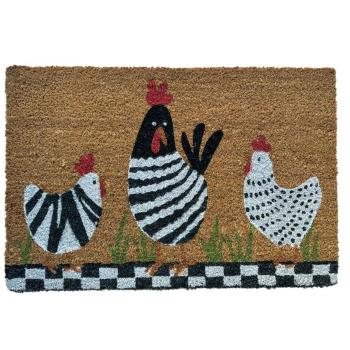 Covoraș de nucă de cocos HOME ELEMENTS Găini, 40 x 60 cm