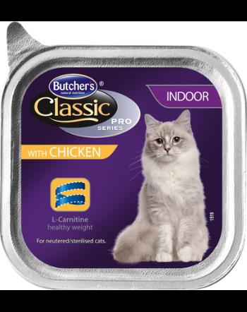 BUTCHER'S Cat Classic Indoor pate cu pui 100 g