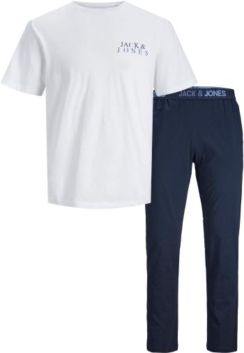 Jack&Jones Pijamale bărbați JACALEX Standard Fit 12252292 White XXL