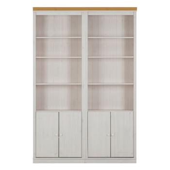 Bibliotecă albă din lemn de pin 148x223 cm Anita – Støraa