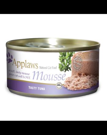 APPLAWS Cat Mousse hrana umeda pentru pisici, cu ton 70 g x 12 (10+2 GRATIS)