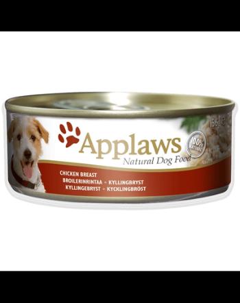 APPLAWS Dog Tin hrana umeda pentru caini, cu piept de pui si orez 6 x 156 g