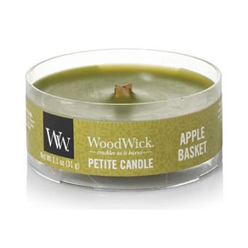WoodWick Lumânare aromatică mică cu fitil din lemn Apple Basket 31 g