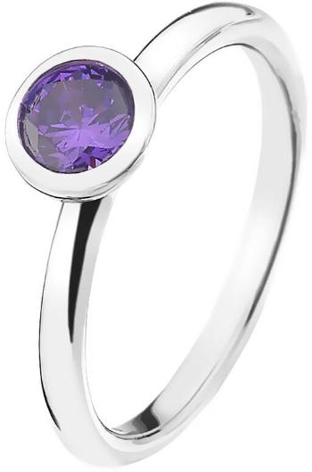 Hot Diamonds Inel din argint Emozioni Scintilla Violet Spirituality ER021 56 mm