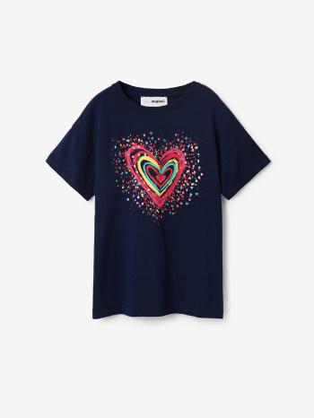 Desigual Heart Tricou pentru copii Albastru