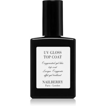 NAILBERRY UV Gloss Top Coat lac de unghii cu efect de gel fără utilizarea lămpii UV/LED 14 ml