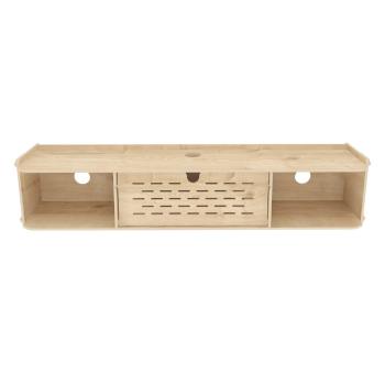 Comodă TV cu aspect de lemn de stejar 116,5x19,5 cm Sima – Kalune Design