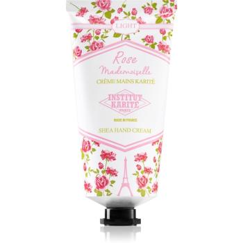 Institut Karité Paris Rose Mademoiselle Shea Hand Cream crema cu textura usoara de maini cu unt de shea tube + box 75 ml