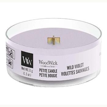WoodWick Lumânare aromatică mică cu fitil din lemn Wild Violet 31 g
