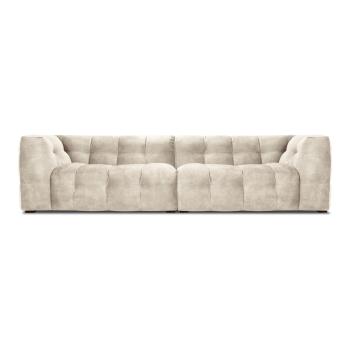 Canapea cu tapițerie din catifea Windsor & Co Sofas Vesta, 280 cm, bej