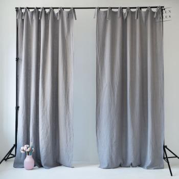 Draperie gri din in 250x230 cm - Linen Tales