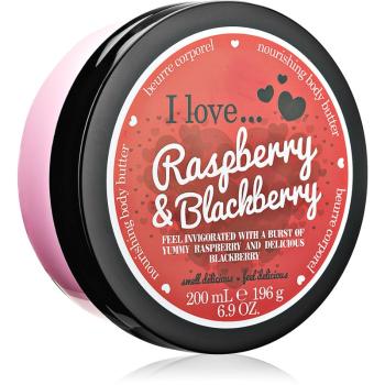 I love... Strawberries & Cream unt  pentru corp Raspberry & Blackberry 200 ml