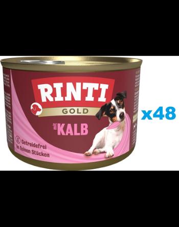 RINTI Gold Veal Mini conserve 48x185 g pentru caini cu vitel