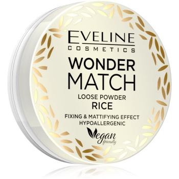 Eveline Cosmetics Wonder Match Pudră transparentă de fixare pentru un aspect mat Rice 6 g