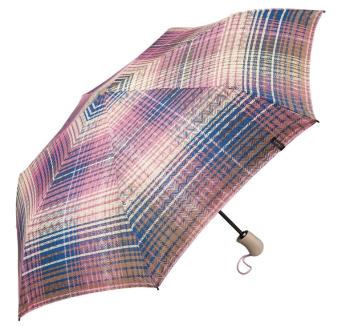 Esprit Umbrelă pliabilă pentru femei Cosy Checks 58641 Dusty Orchid