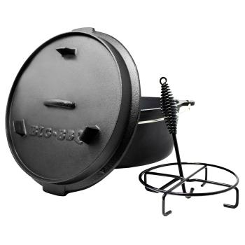 Klarstein Guernsey, oală premium din fontă,  12,0 oală barbecue, fontă, dimensiune XL / 12 qt / 13,6 l