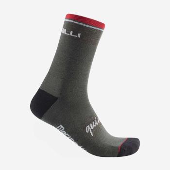 
                 CASTELLI Șosete clasice de ciclism - QUINDICI SOFT MERINO - verde  
            