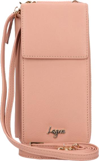 Lagen Geantă crossbody din piele pentru femei BLC/5699 PEACH