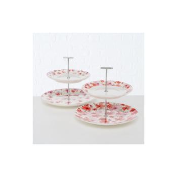 Set 2 platouri supraetajate din porțelan bone chine Boltze Rosella