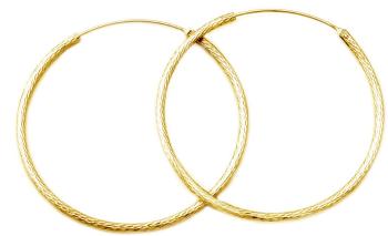 Beneto Cercei aurii inele din argint AGUC1240/N-GOLD 5,5 cm