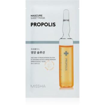 Missha Mascure Propolis mască textilă nutritivă pentru piele sensibila si iritabila 28 ml