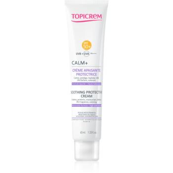 Topicrem CALM+ Soothing Protective Cream cremă cu protecție solară 50+ corp si fata 40 ml