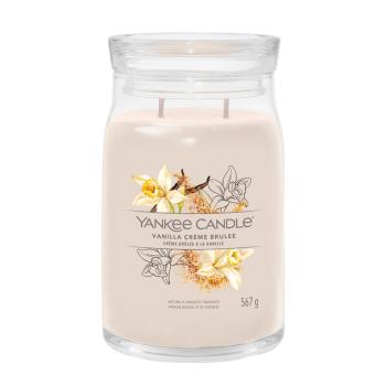 Yankee Candle Lumânare aromatică Signature sticlă mare Vanilla Creme Brulée 567 g