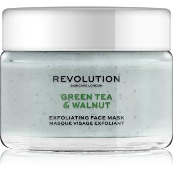 Revolution Skincare Green Tea & Walnut mască facială exfoliantă, pentru curățare 50 ml