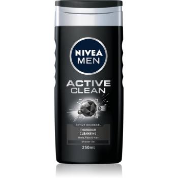 Nivea Men Active Clean gel de dus pentru față, corp și păr pentru barbati 250 ml