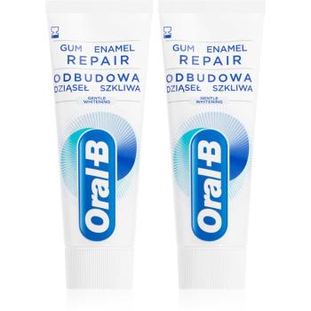 Oral B Gum & Enamel Repair Gentle Whitening pasta de dinti cu efect de albire și calmare 2 x 75 ml
